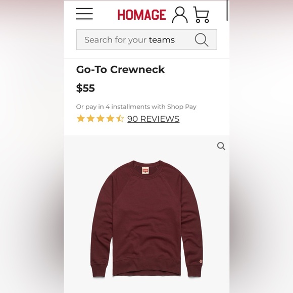 Homage matching set , shorts and sweatshirt top sold together. Size xl - Picture 3 of 3